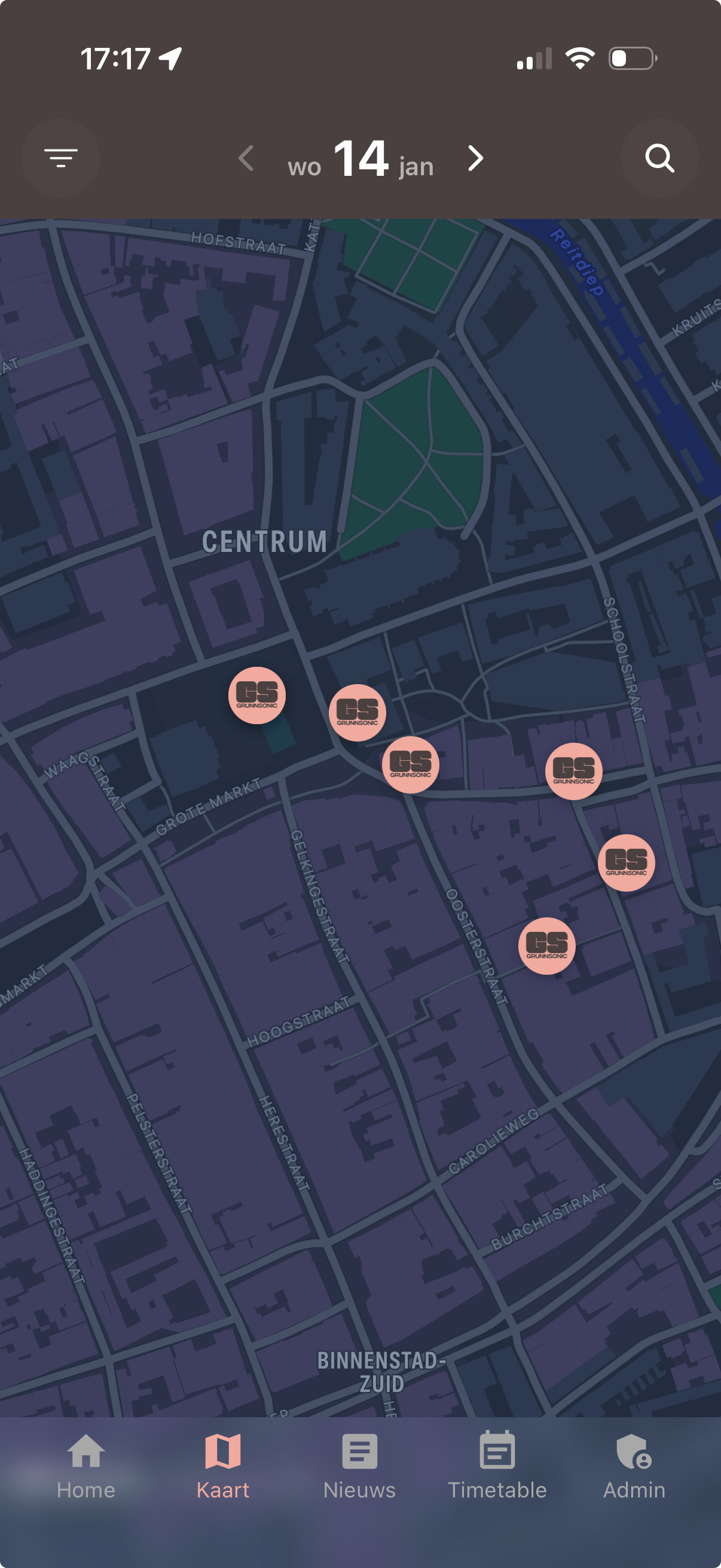 Grunnsonic 2026 map view in Jamr